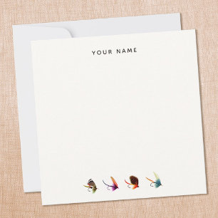 Cartão De Notas Moscas de Pesca Pescadores