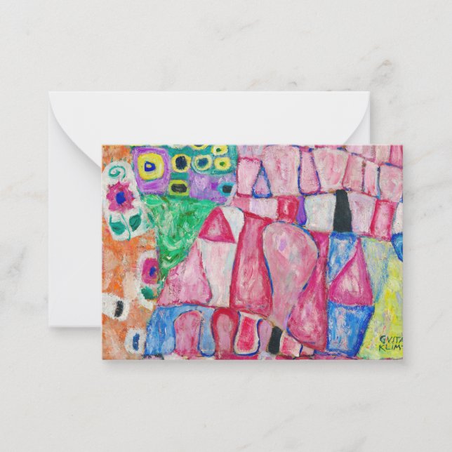 Cartão De Notas Motifs decorativos por Gustav Klimt (Frente)