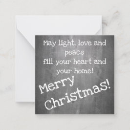 Cartão De Notas Motivo natalino no estilo de quadro negro - Nota X