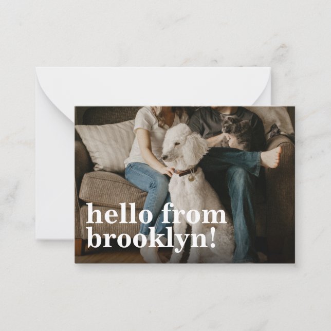 Cartão De Notas Movimentação de Fotografia de Novo Endereço Domést (Frente)