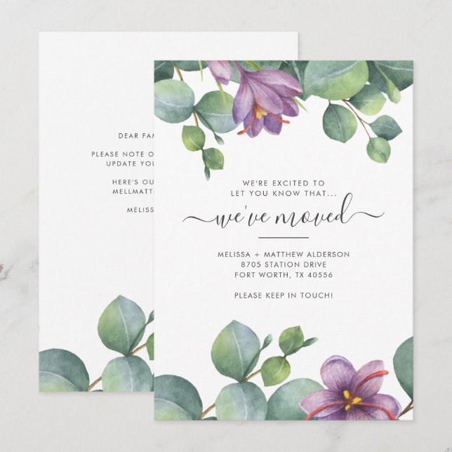 Cartão De Notas Movimentamos a Folhagem Eucalyptus Greenery (Frente/Verso)