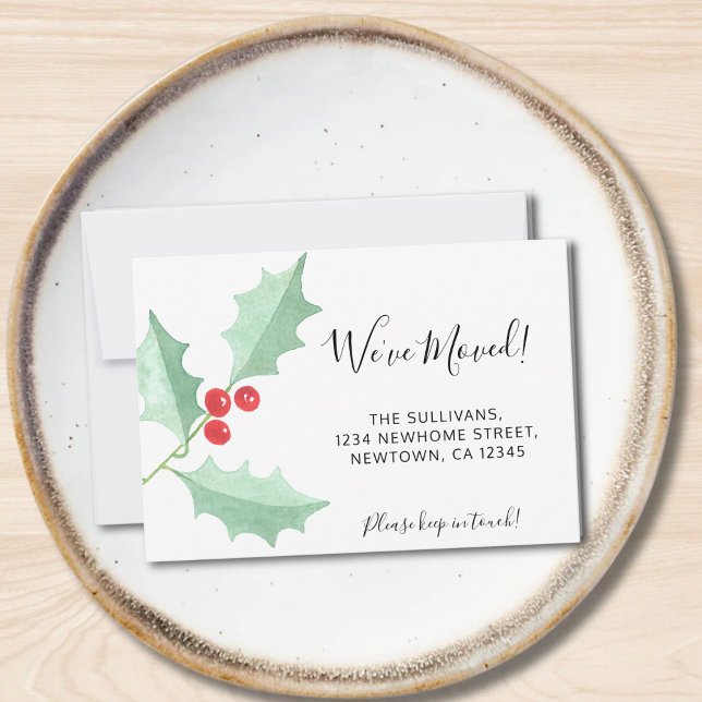 Cartão De Notas Movimentamos Holly Moving Announement Mini Card (Criador carregado)