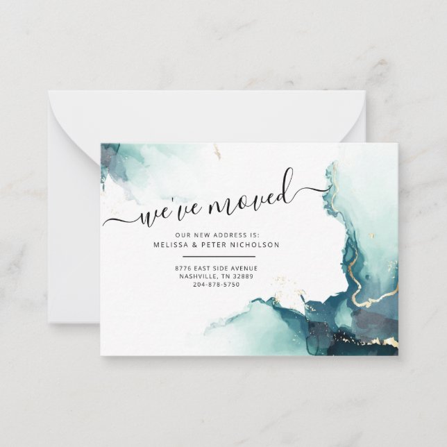 Cartão De Notas Movimentamos Novo Endereço (Frente)