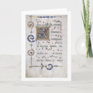 Cartão De Notas Ms 564 f.13v Page with historiated initial 'S' dep