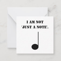 Cartão De Notas Música Divertida Não É Apenas Uma