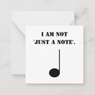 Cartão De Notas Música Divertida Não É Apenas Uma