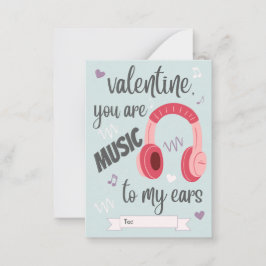 Cartão De Notas Música para o meu Dia de os namorados de Sala de A