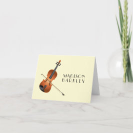 Cartão De Notas Musicário de Professores de Música Viola Violin