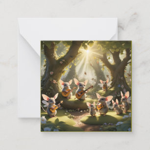 Cartão De Notas Músicos do mouse Woodland Faerie