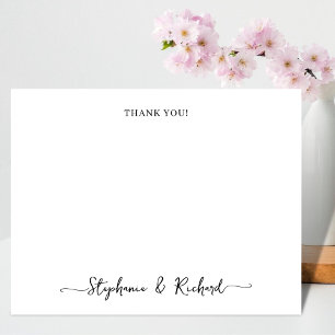 Cartão De Notas Na moda Calliografia Script Weding Obrigado