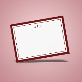 Cartão De Notas Na moda Minimalista Cinnamon Rosa Monograma