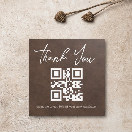 Cartão De Notas na moda mínimo obrigado seu código qr comercial ma