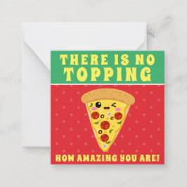 Cartão De Notas Namorados de Sala de Aula da Pizza Kawaii
