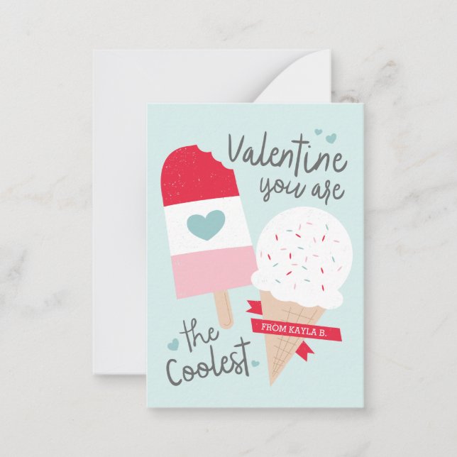 Cartão De Notas Namorados de sala de aula mais legal (Frente)