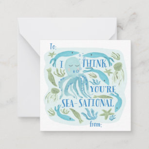 Cartão De Notas Namorados de Sala de Aula Marítimo