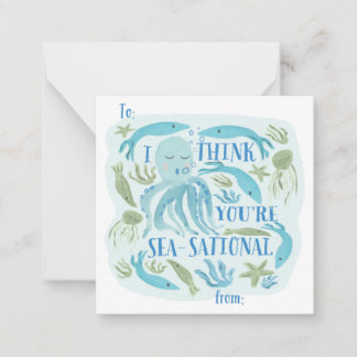 Cartão De Notas Namorados de Sala de Aula Marítimo