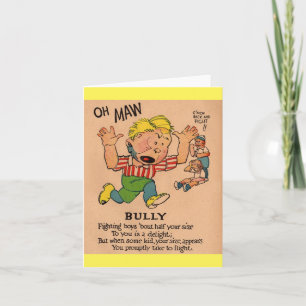 Cartão De Notas namorados do vinagre dos anos 30: a intimidação