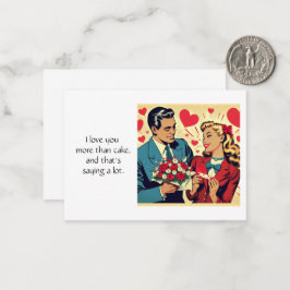Cartão De Notas Namorados Sassy Vintage com Cotação