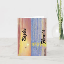 CARTÃO DE NOTAS NÁPOLES, PLACA DE NOTA DOBRADA FLORIDA