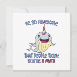 Cartão De Notas Narwhal Adwesmy Myth