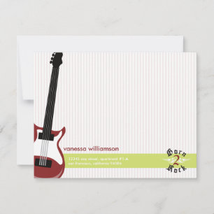 Cartão De Notas Nascer para Rock! Placas de Nota Simples Personali