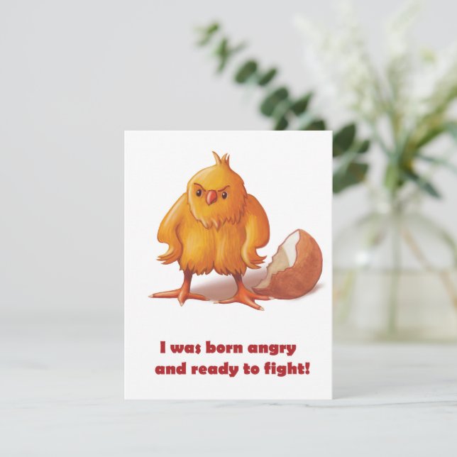 Cartão De Notas Nascido para Lutar (Em pé/Frente)