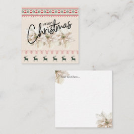 Cartão De Notas Natais vintages clássicos modernos Flor Poinsettia