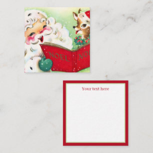 Cartão De Notas natais vintages de introdução Papais noeis adicion