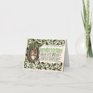 Cartão De Notas Natais vintages Luke 2:14