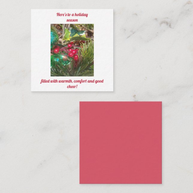 Cartão De Notas Natal (Frente/Verso)