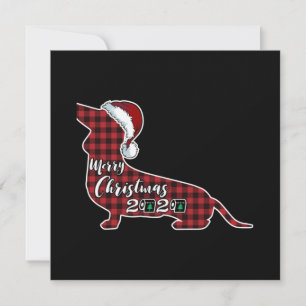 Cartão De Notas Natal engraçado do cachorro Dachshund