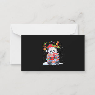 Cartão De Notas Natal Panda