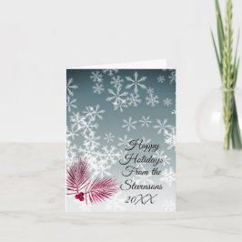 Cartão De Notas Natal personalizado do floco de neve
