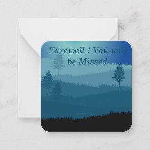 Cartão De Notas Nature Farwell Notecard