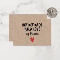 Negócios Pequenos de Kraft Feito em Casa Com Amor