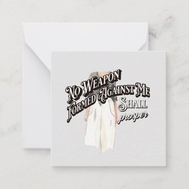 Cartão De Notas Nenhuma arma formada contra mim (Frente)