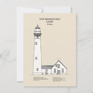 Cartão De Notas New Presque Isle Lighthouse - Michigan - SBD