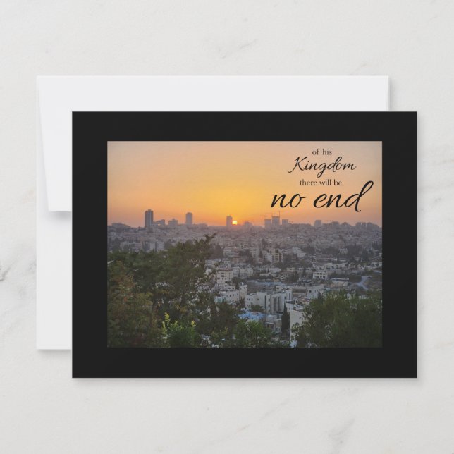 Cartão De Notas No End to His Kingdom Flat Note Card (Frente)