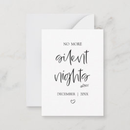 Cartão De Notas No More Silent Nights | Baby Announcement Card