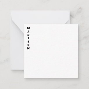 Cartão De Notas Nome da caligrafia de na moda