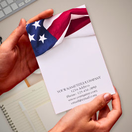Cartão De Notas Nome da Empresa da Bandeira Americana 