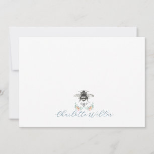 Cartão De Notas Nome da Fonte Abelha Floral
