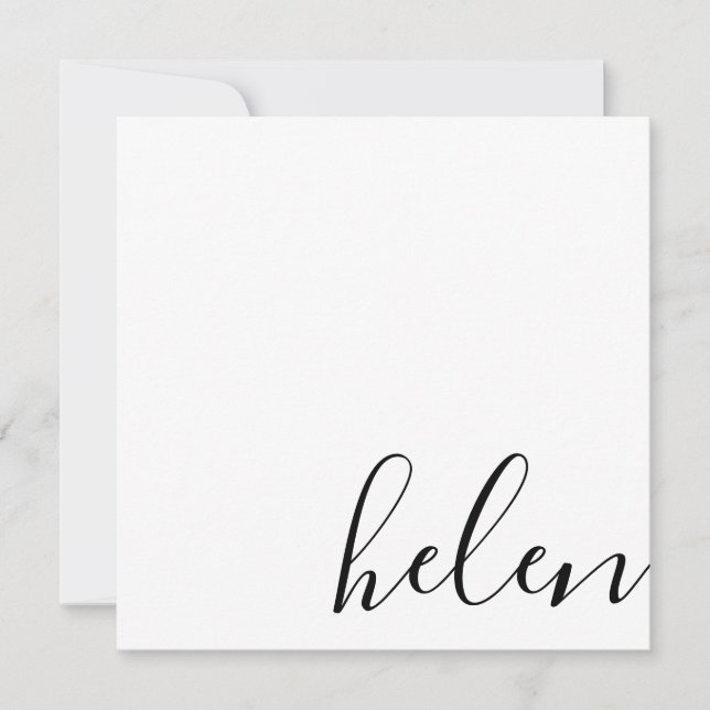 Cartão De Notas nome da letra (Frente)