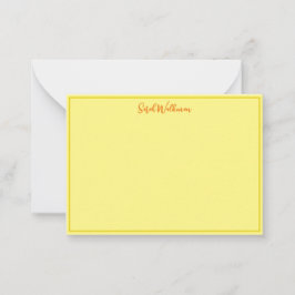 Cartão De Notas Nome de luxo com bordado Dourado Elegante