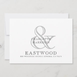 Cartão De Notas Nome do casal Monograma de Casamento