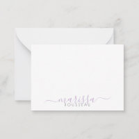 Nome do Monograma Roxo do Script Moderno Elegante
