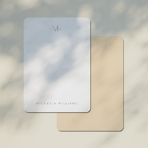 Cartão De Notas Nome e & Nome Iniciais Moderno Sutil Monograma