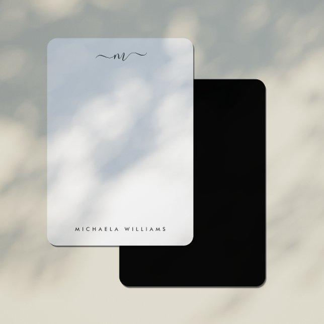 Cartão De Notas Nome e & Nome Iniciais Modernos Monogramados Manus (Criador carregado)