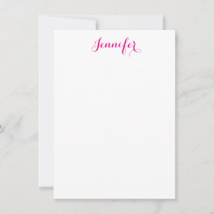 Cartão De Notas Nome minimalista moderno elegante profissional
