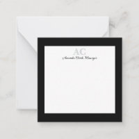 Nome Monograma Personalizado Preto e Branco 